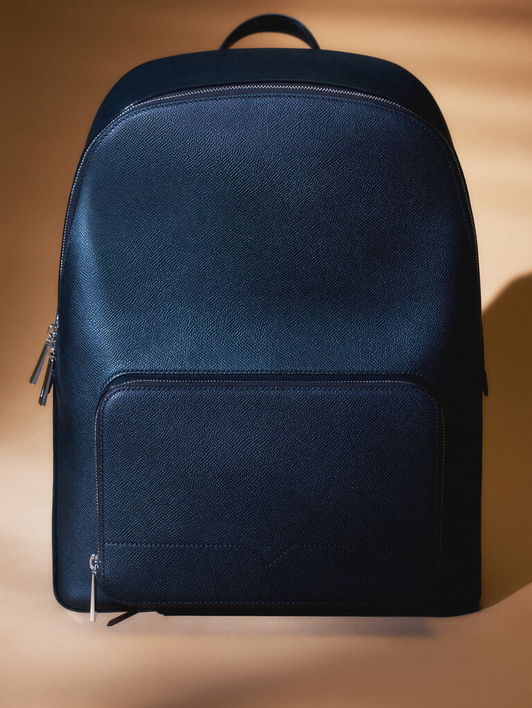 election of Valextra men's leather bags, including backpacks and business bag