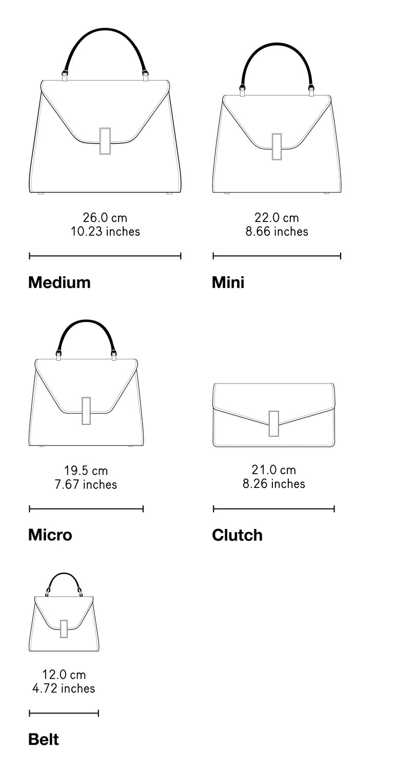 Iside Size Guide: dimensions and capacity of Valextra Iside bags