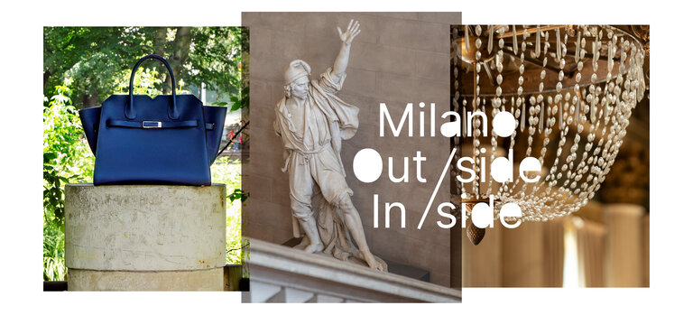 Milano Outside/Inside - Milano Handbag medium in Villa Reale Galleria d'arte moderna - Valextra