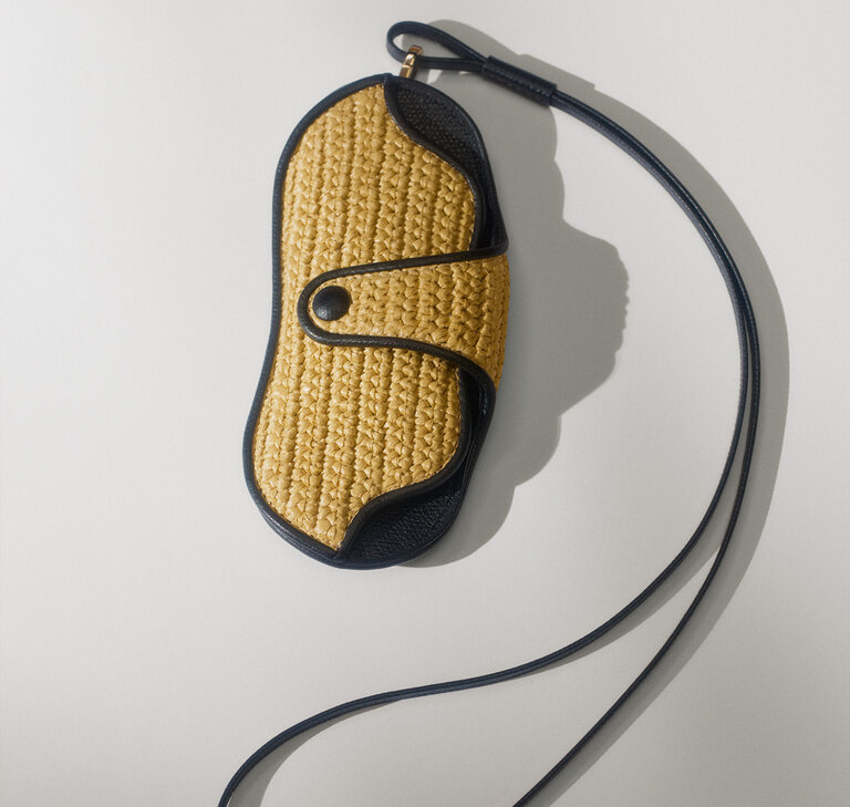 Valextra, iside intarsia summer colorful leather Single-Handle Bag