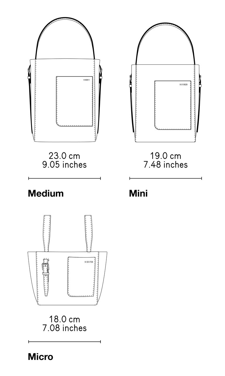 Bucket Size Guide: dimensions and capacity of Valextra Bucket bags