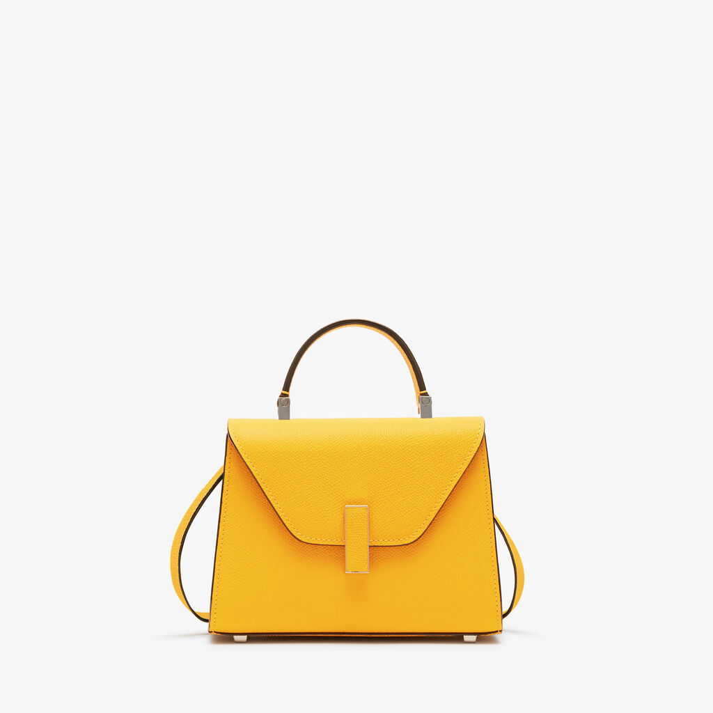 Borsa a Tracolla Iside Micro - Giallo Sole - Vitello VS - Valextra - 1