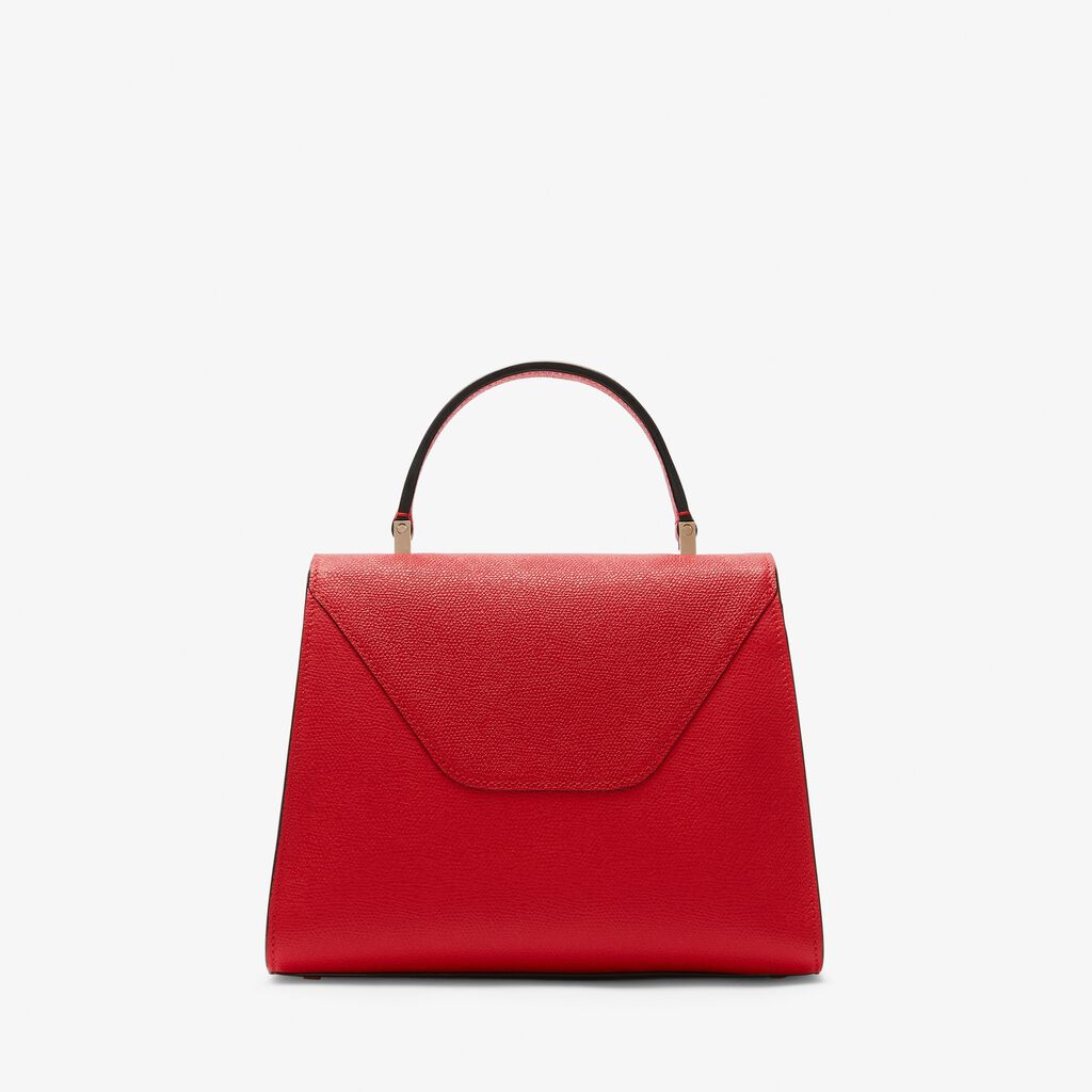 Iside Top handle medium bag - Red - Vitello VS - Valextra - 5