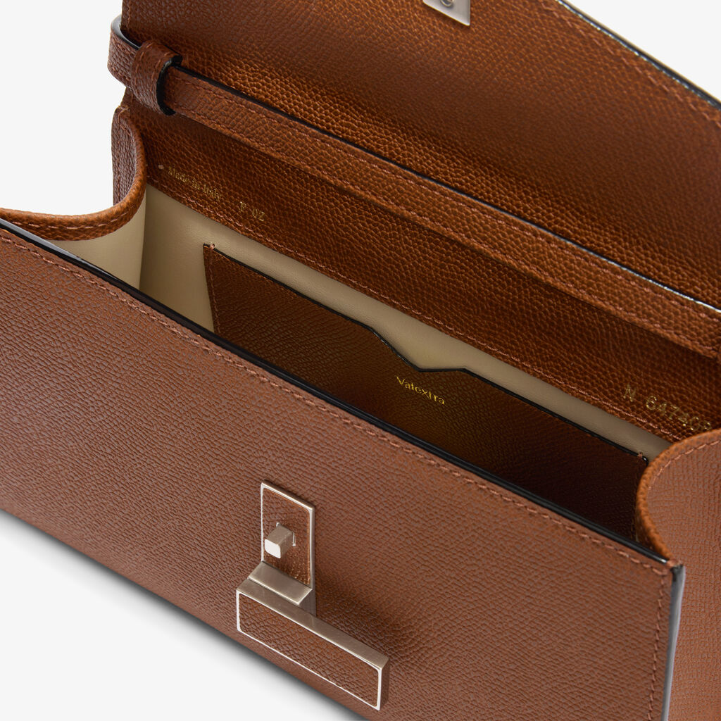 Iside T&igrave;n Top Handle Bag - Chocolate Brown - Millepunte calf leather - Valextra - 4