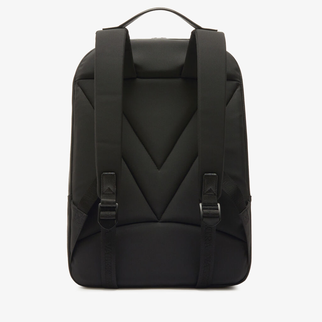 Assoluto Backpack - Black - Tessuto Baltimora/Vitello VS - Valextra - 6