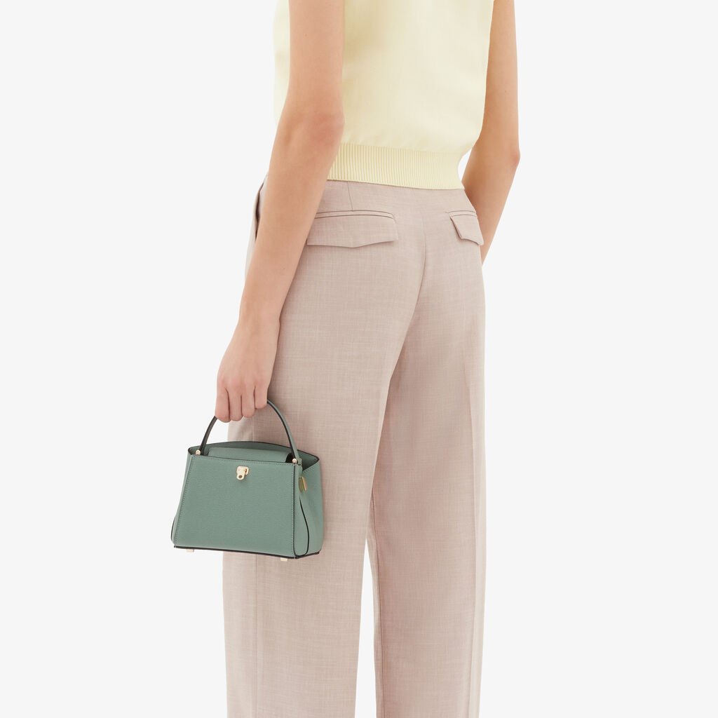 Brera Crossbody Micro Bag - Eucalyptus Green - Vitello VS - Valextra - 2