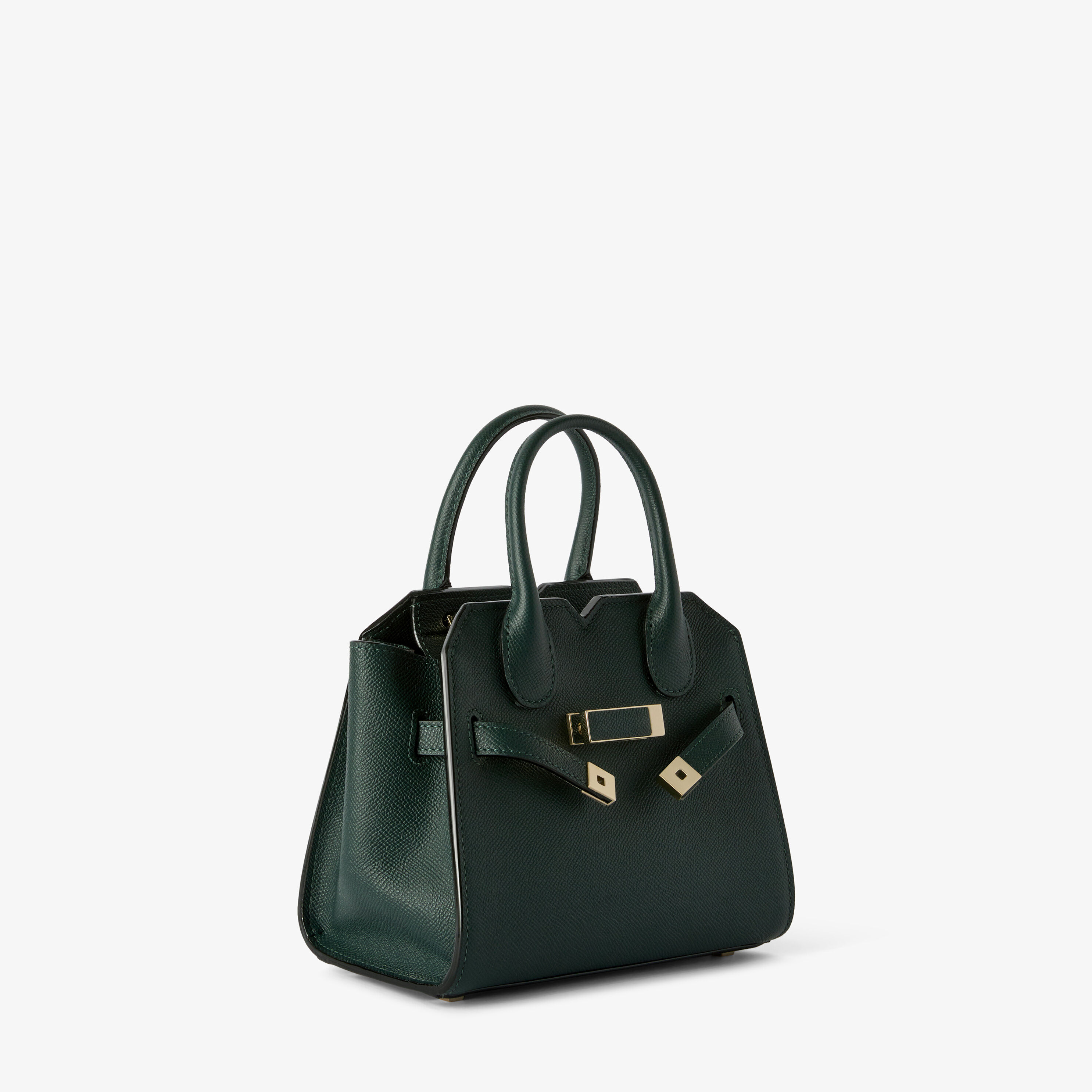 Women's Green Luxury Leather Crossbody Micro Bag | Valextra