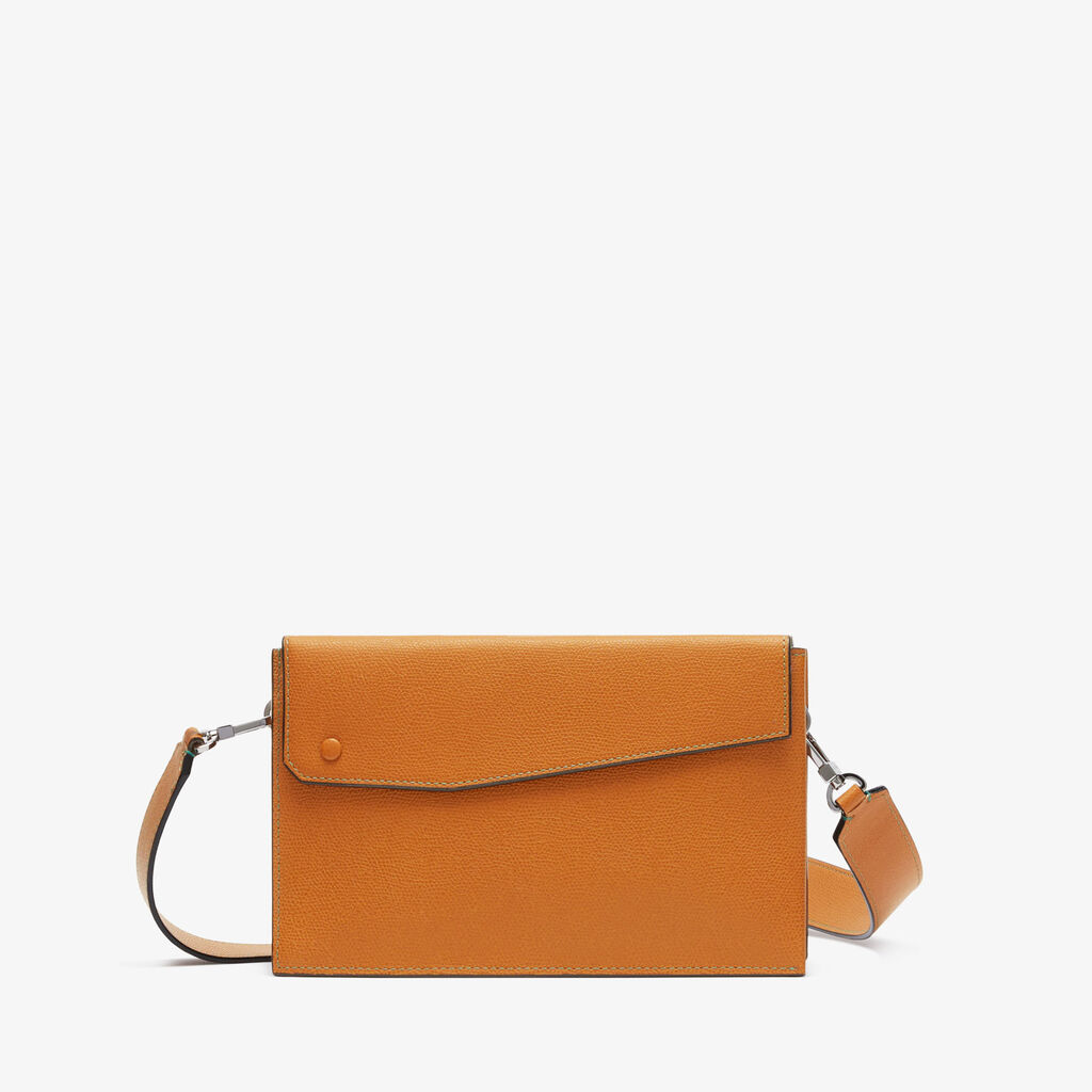 Pocket Crossbody Bag - Havana Brown - Vitello VS - Valextra - 1