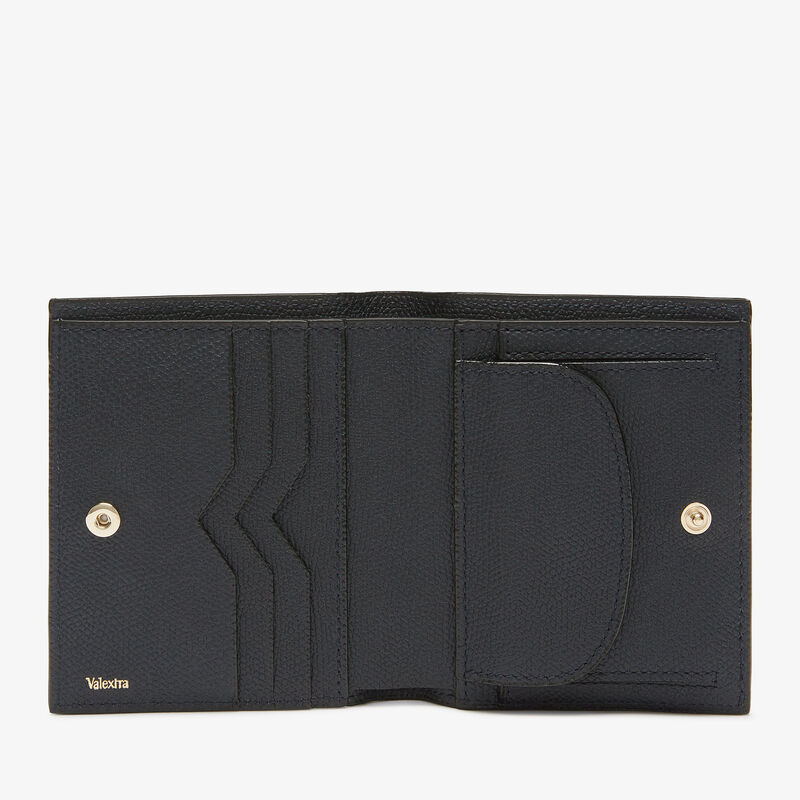 Compact Wallet 3 CC with Coin Purse - Night Blue - Millepunte calf leather - Valextra - 4