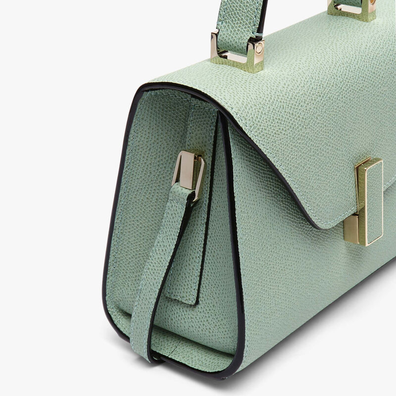 Iside crossbody micro bag - Aqua Green - Millepunte calf leather - Valextra - 5