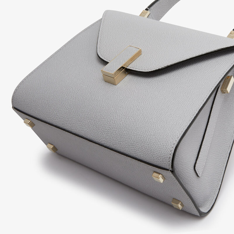 Iside Top handle mini bag - Stone Grey - Millepunte calf leather - Valextra - 5