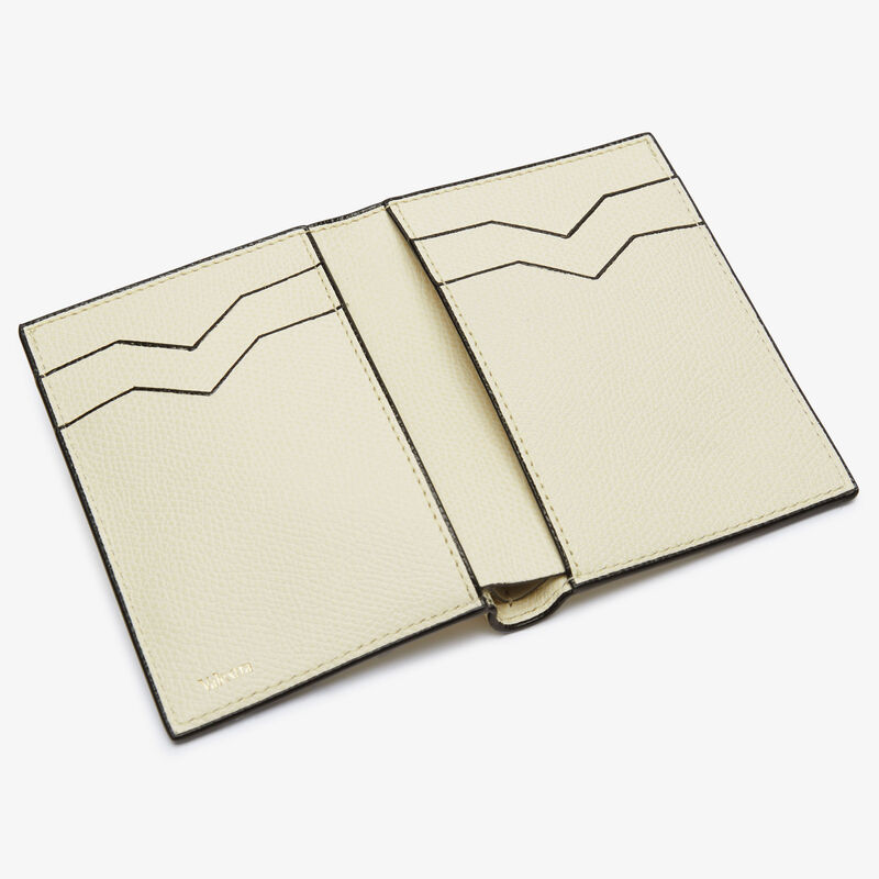 Portafoglio Bifold 4cc - Bianco Pergamena - Pelle di vitello Millepunte - Valextra - 2