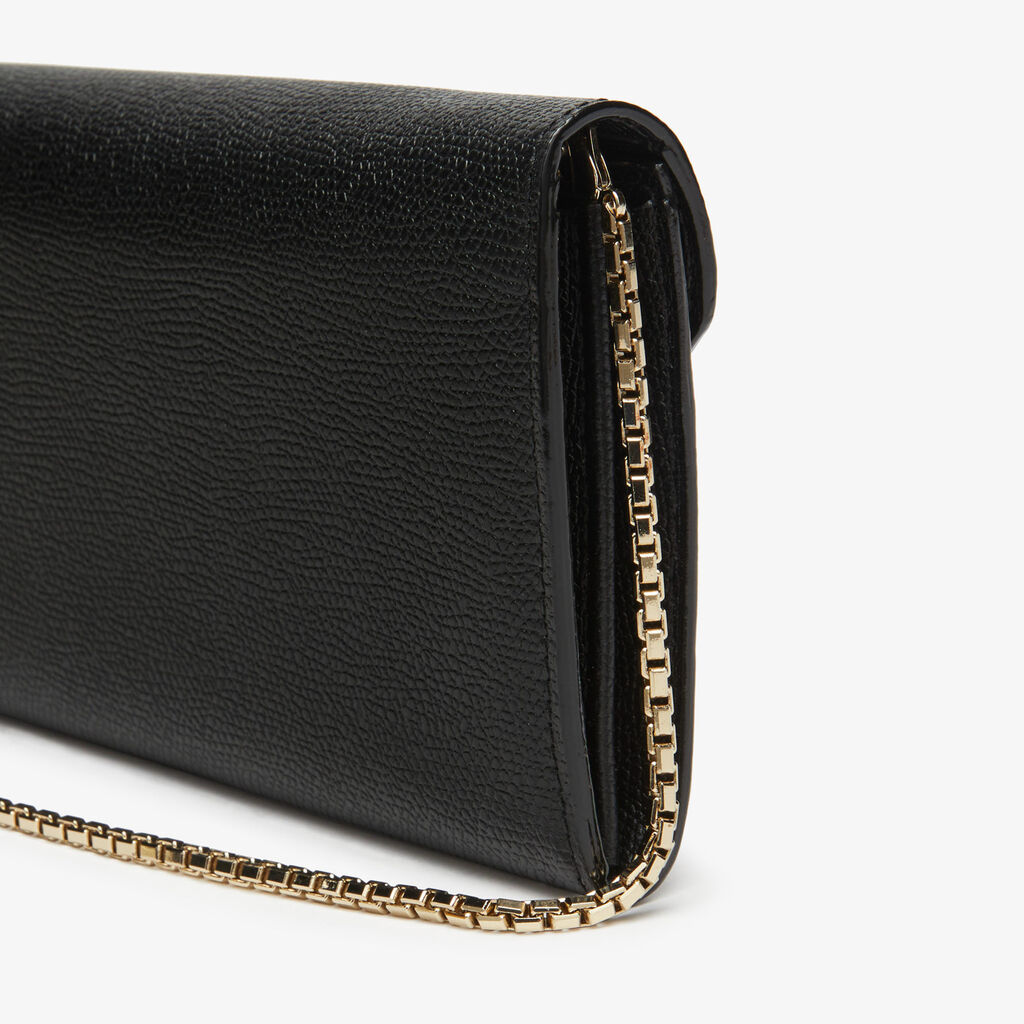 Iside continental purse with chain - Black - Vitello VS - Valextra - 5