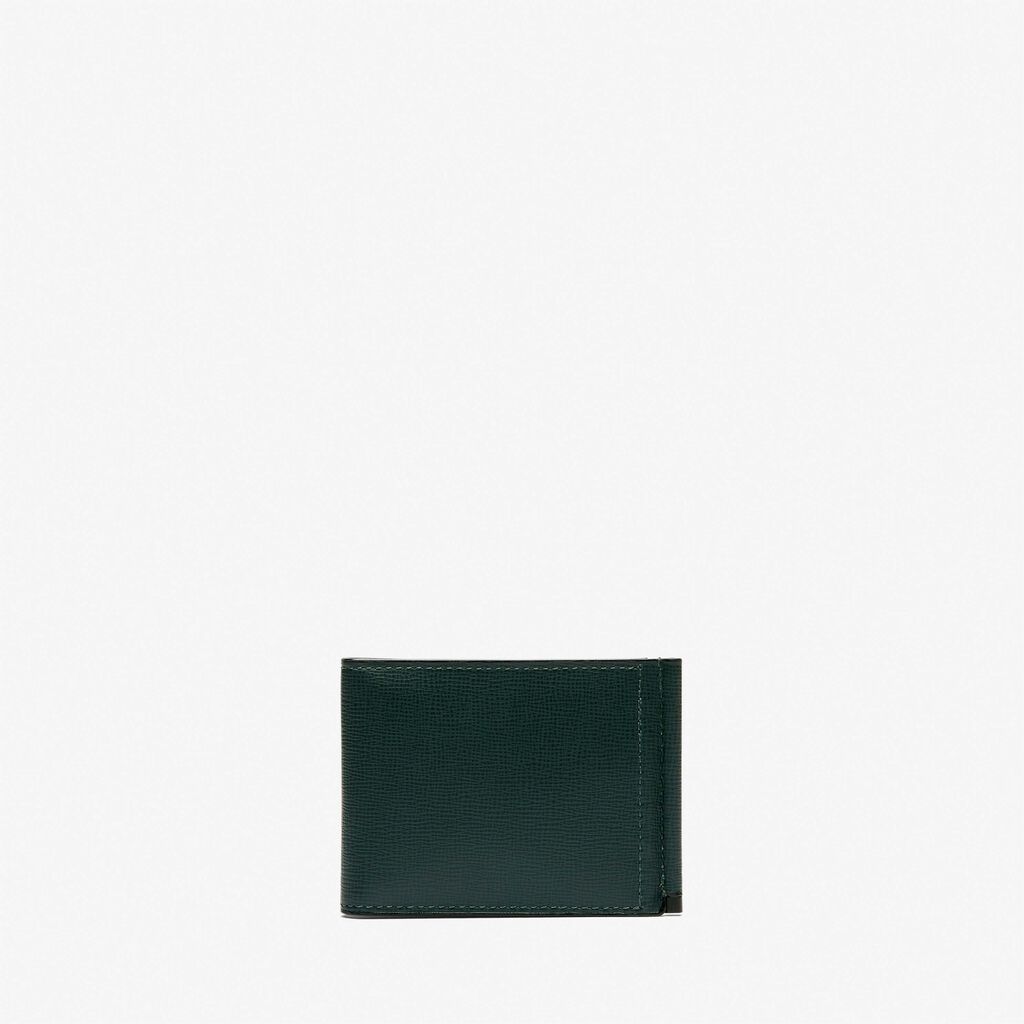 Grip 6cc wallet with botton - Valextra Green - Cuoio VL - Valextra - 3
