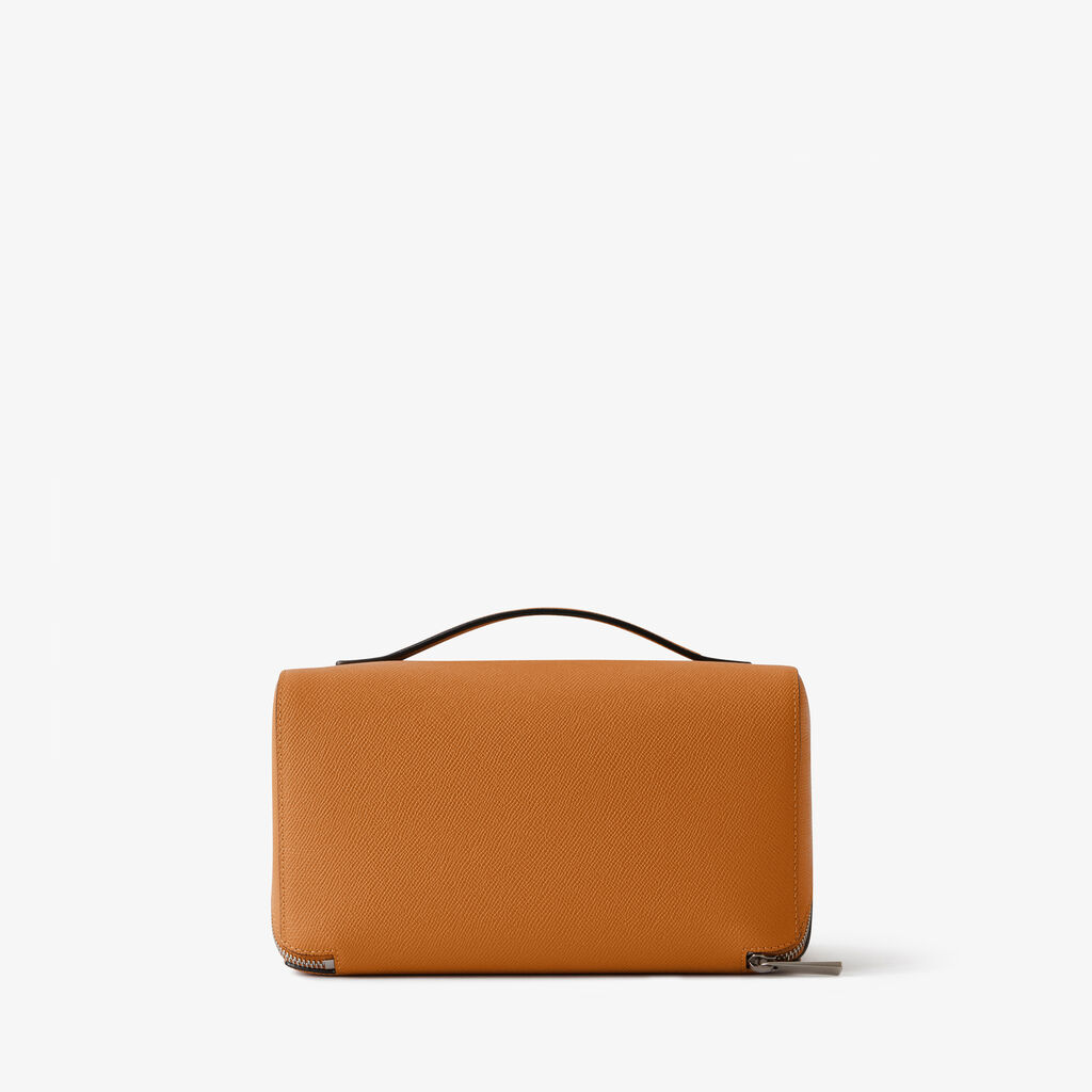 Beauty Case V-line - Marrone Avana - Vitello Millepunte Soft - Valextra - 4