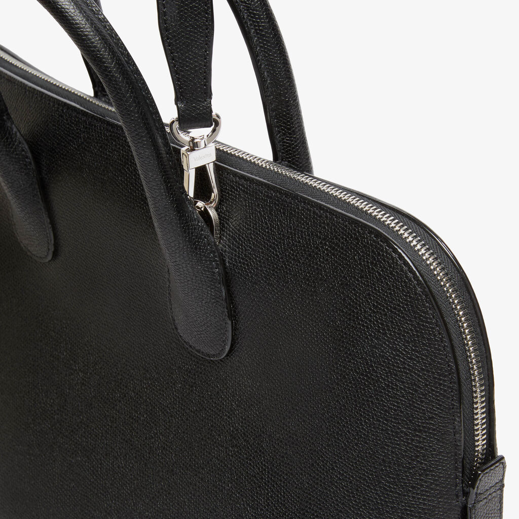 MyLogo Bowling Medium Bag - Black - Vitello VS - Valextra - 5