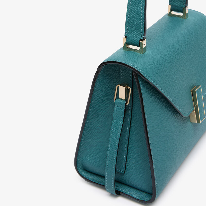 Iside Top handle mini bag - Bottle Green - Millepunte calf leather - Valextra - 4