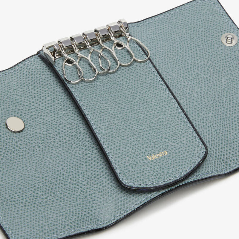 Key Holder 6 Hooks - Smokey Blue - Millepunte calf leather - Valextra - 2