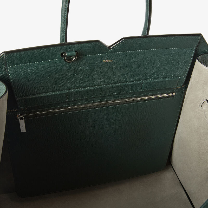 Milano Two Handles Large Bag - Valextra Green - Millepunte Soft calf leather - Valextra - 5