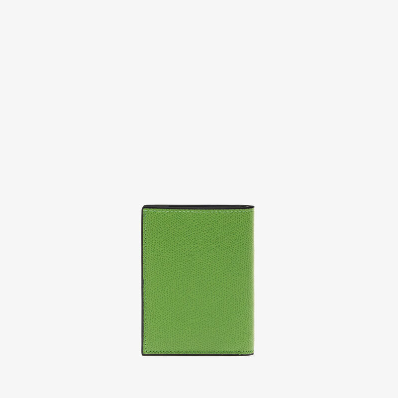 Portafoglio Bifold 4CC - Verde Prato - Pelle di vitello Millepunte - Valextra - 4