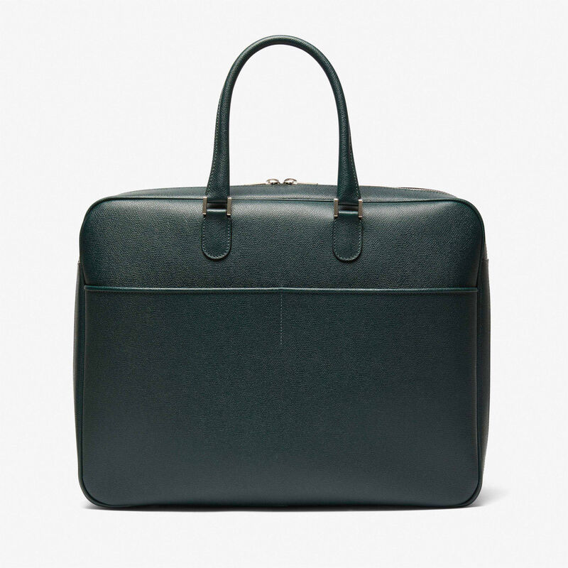 Avietta Travel Bag Two Chambers - Valextra Green - Millepunte calf leather - Valextra - 6