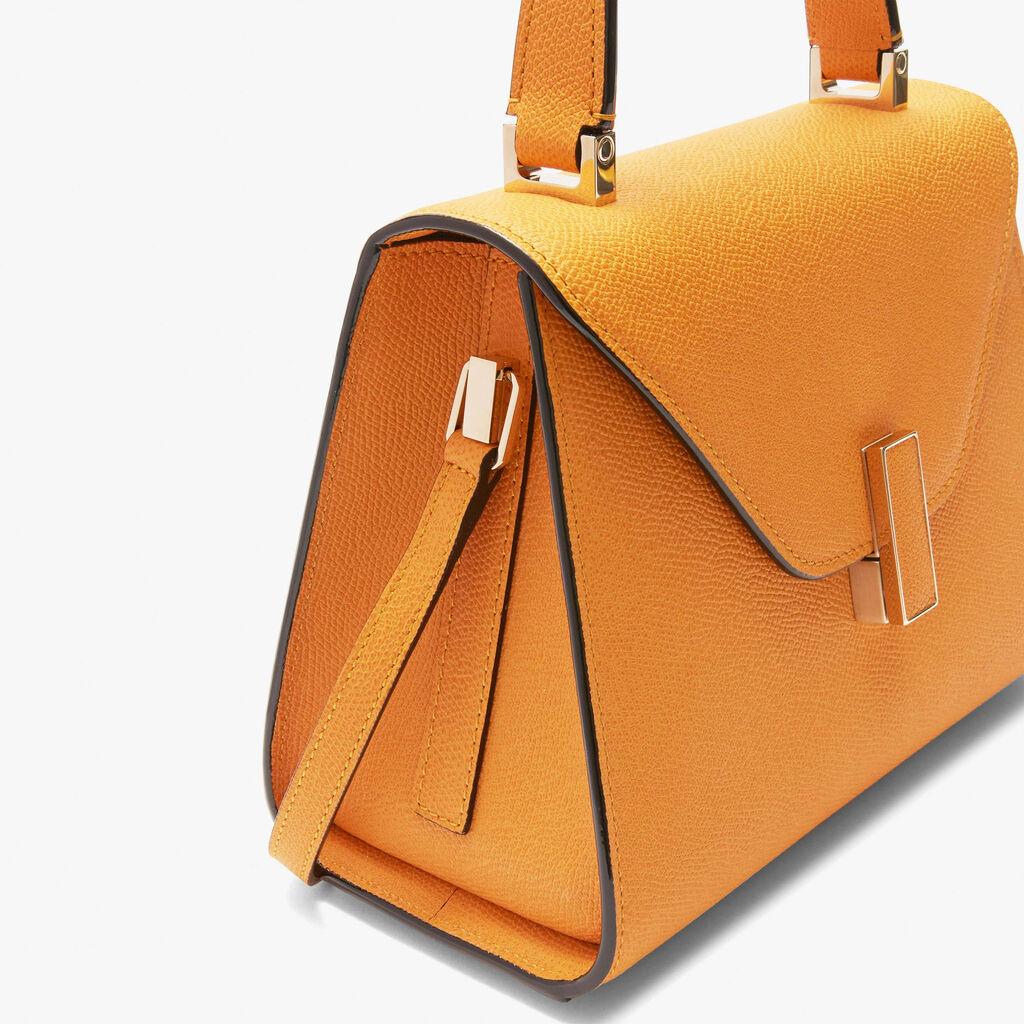 Iside Top handle mini bag - Saffron Yellow - Vitello VS - Valextra - 5