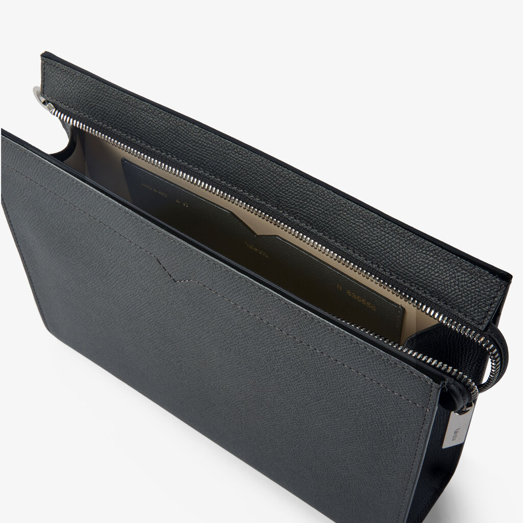 V-Line Document Holder - Smokey Grey - Millepunte calf leather - Valextra - 2