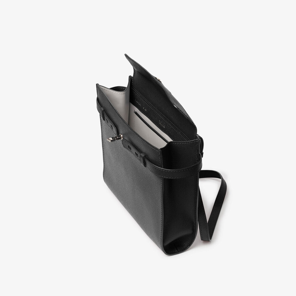 Brera B-Tracollina Crossbody bag - Black - Vitello VS - Valextra - 6