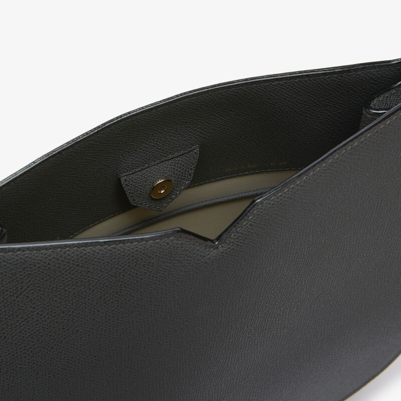 Hobo Weekend Medium Bag - Smokey Grey - Millepunte calf leather - Valextra - 3