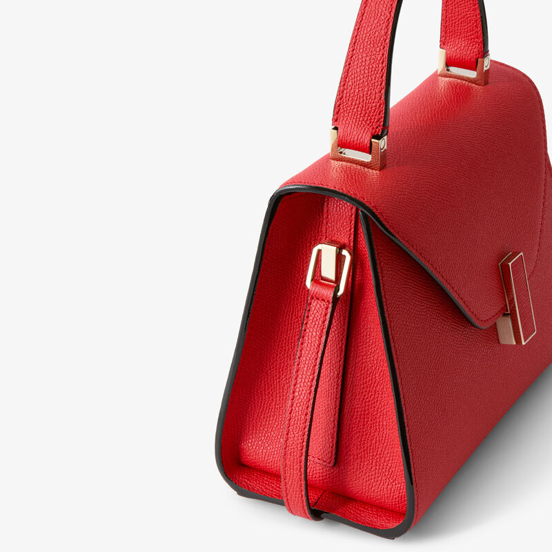 Iside Top handle mini bag - Crimson Red - Millepunte calf leather - Valextra - 4
