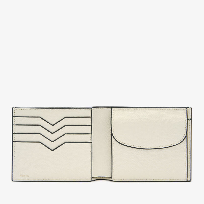 Wallet 4Cc With Coin Holder - Pergamena White - Millepunte calf leather - Valextra - 4