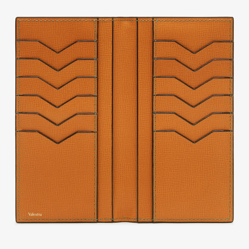 Vertical Wallet 12Cc - Havana Brown - Pavè calf leather - Valextra - 4