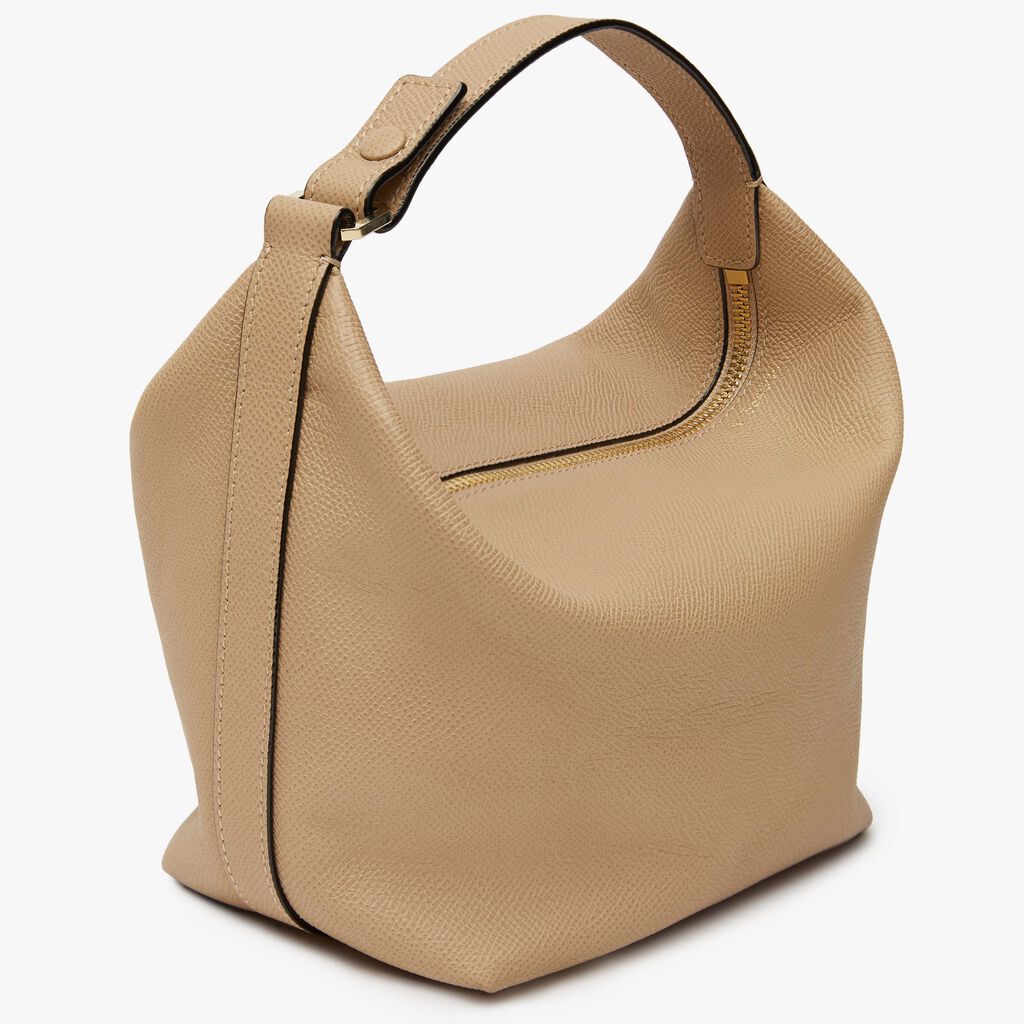 Mochi Top Handle Mini Bag - Cashmere Beige - Vitello Millepunte Soft - Valextra - 6