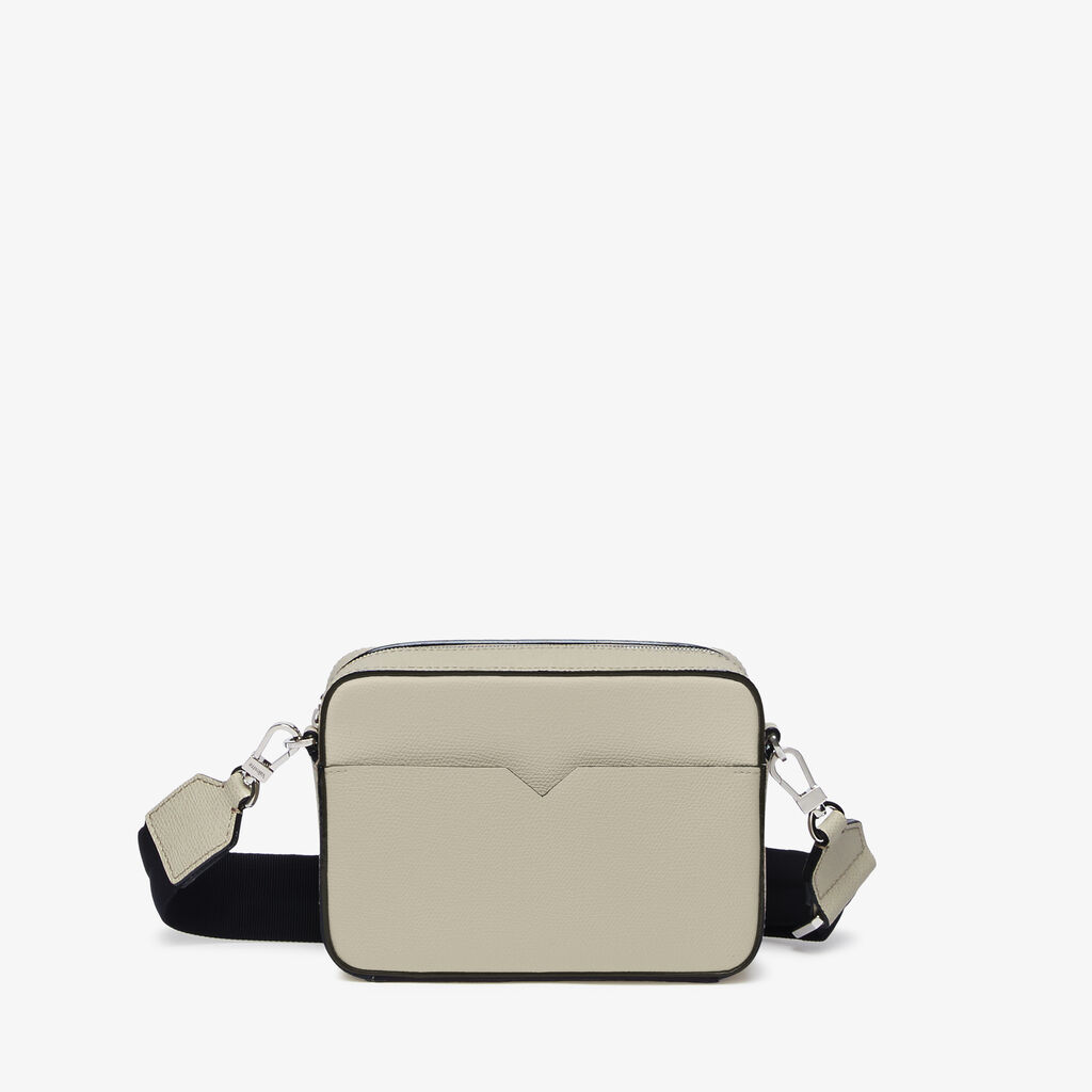 V-line Reporter Mini Bag - Linen Grey - Vitello VS - Valextra - 1
