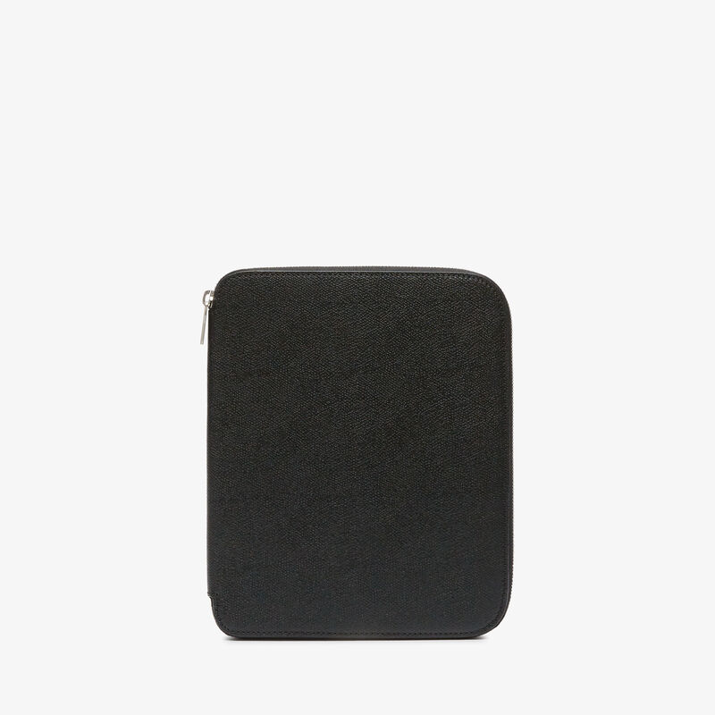 Zip Around Writing Folder A5 - Black - Millepunte calf leather - Valextra - 1