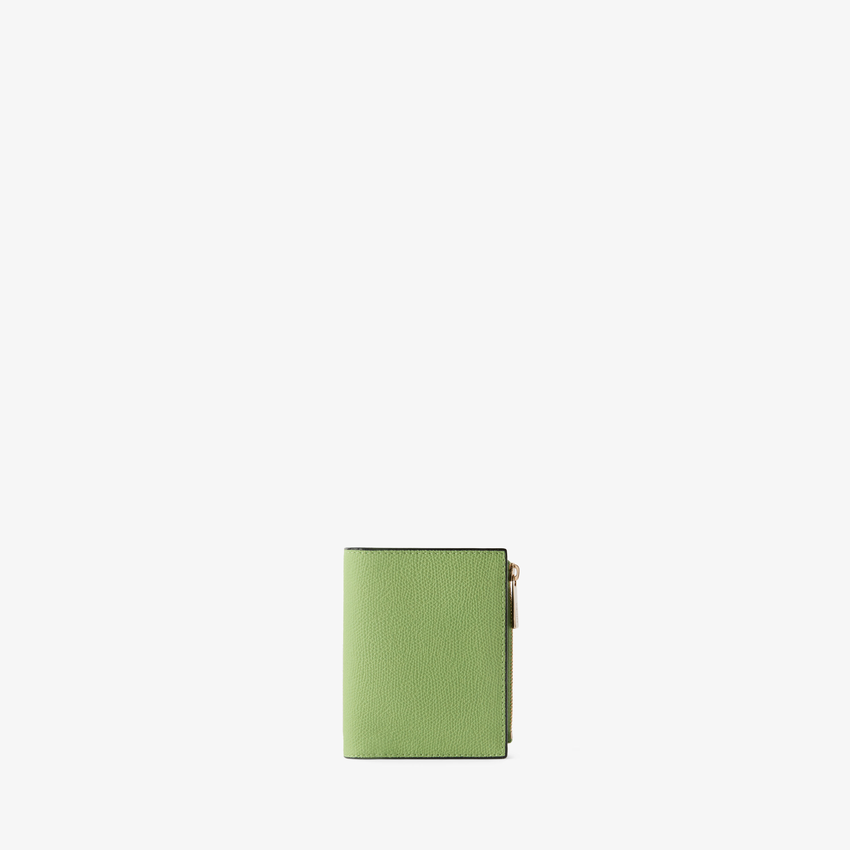 Aloe Green Leather Luxury Purse with Coin Holder 6CC | Valextra