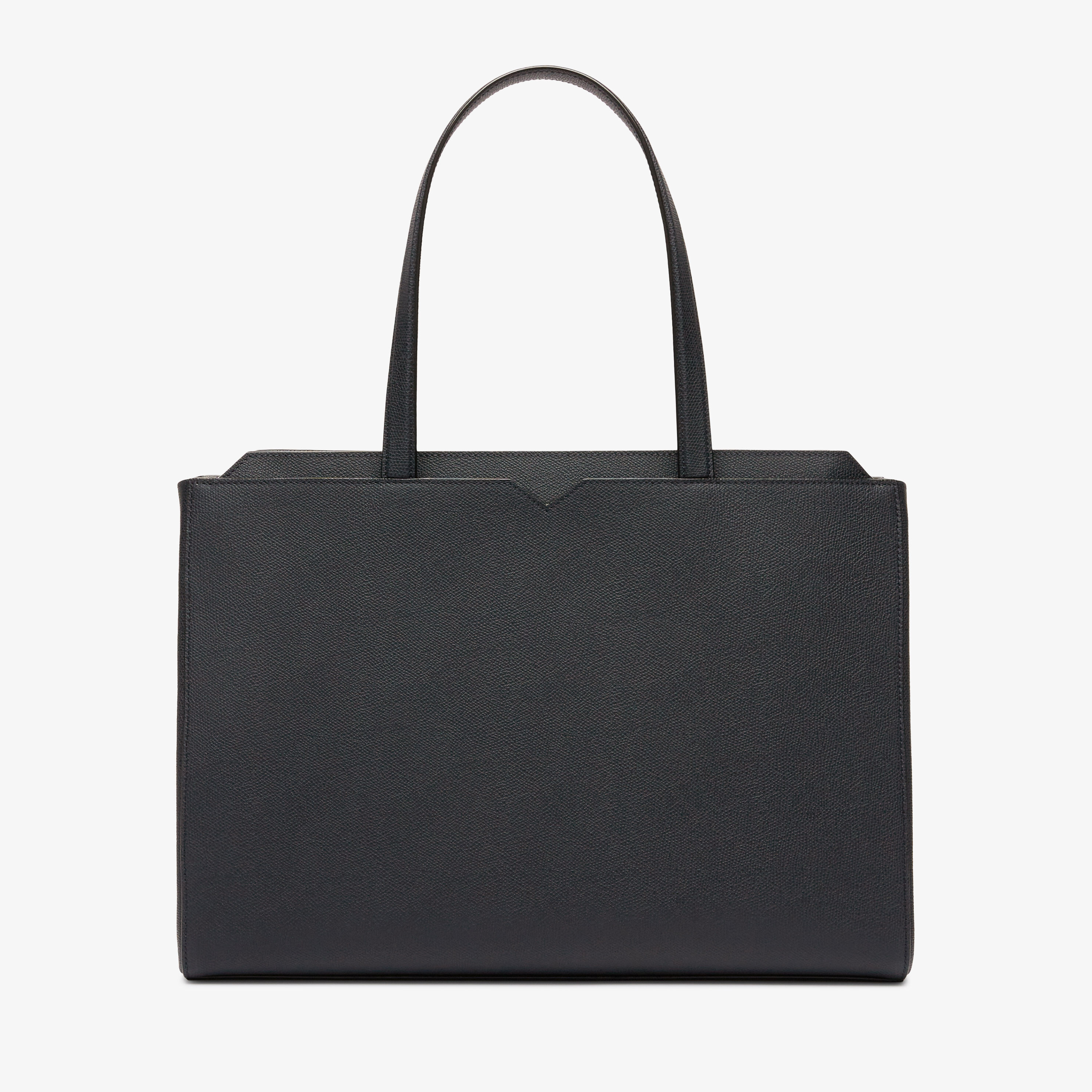 Men's Night Blue Luxury Leather Shopping Bag | Valextra V-Line