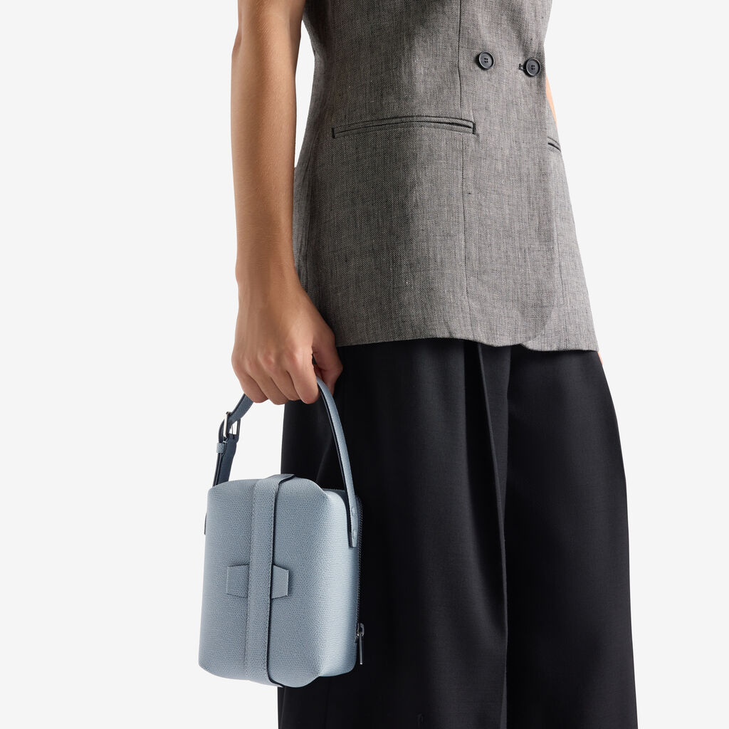 Tric Trac Bag - Niagara Blue - Millepunte calf leather - Valextra - 2