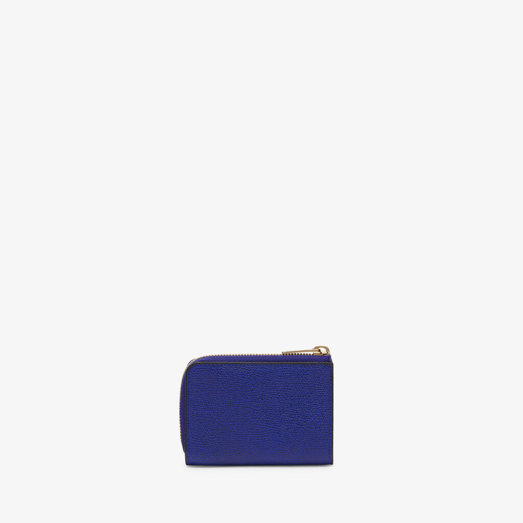 Key Holder Zip Around - Royal Blue - Vitello VS - Valextra - 4