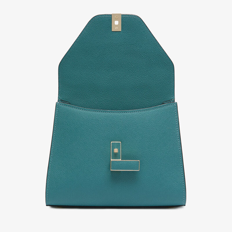 Iside Top handle mini bag - Bottle Green - Millepunte calf leather - Valextra - 7
