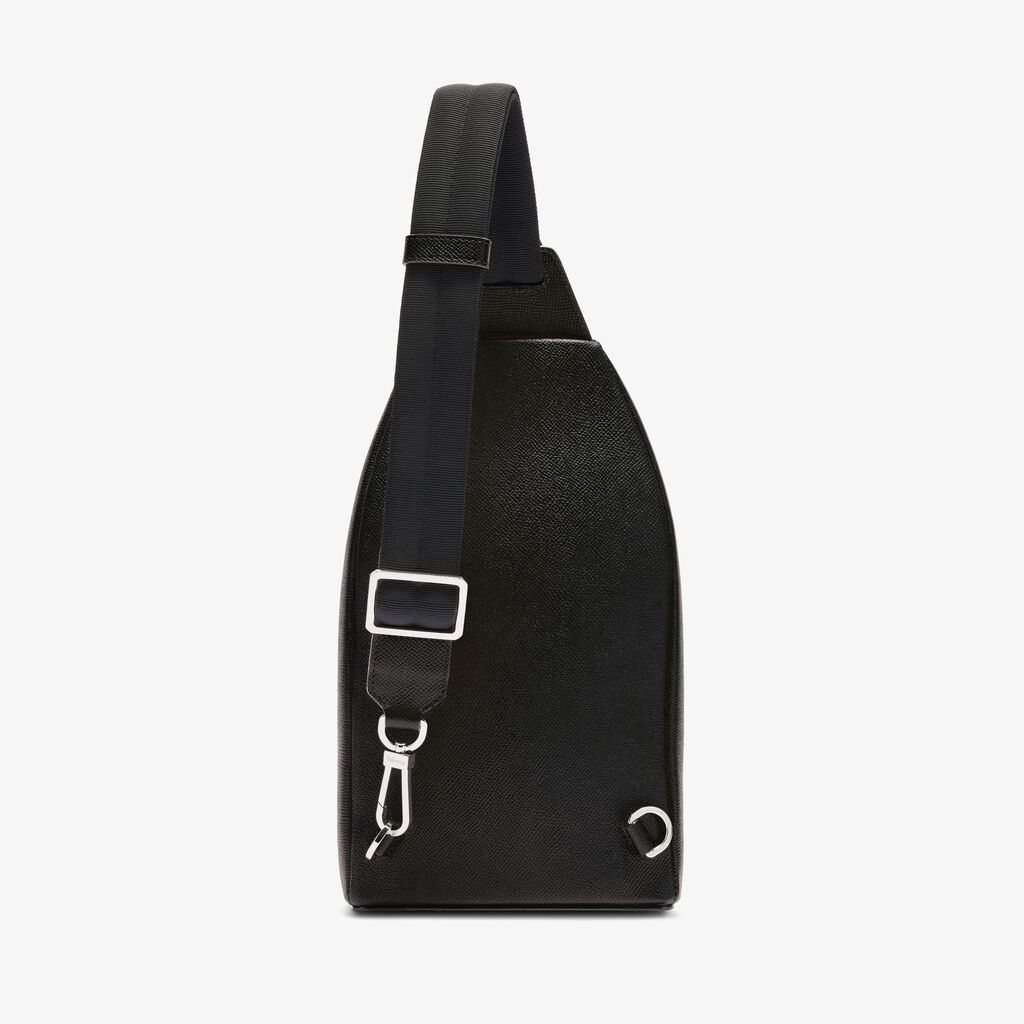 V-Line Core One Shoulder Backpack - Black - Millepunte Soft calf leather - Valextra - 6