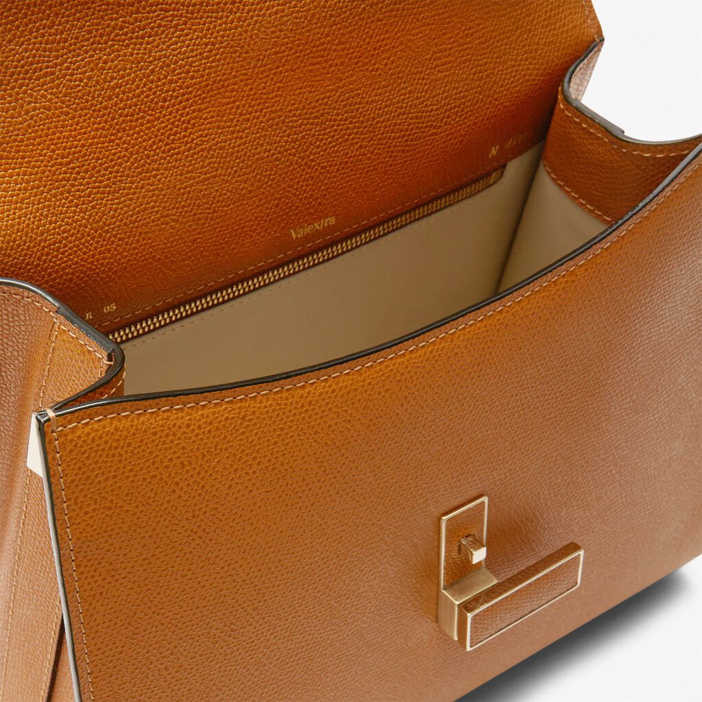 Iside Top handle medium bag - Havana Brown - Vitello VS - Valextra - 2