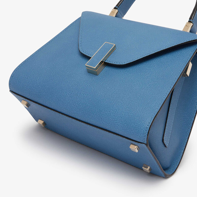 Iside Top Handle Mini Bag - Nebula Blue - Millepunte calf leather - Valextra - 5