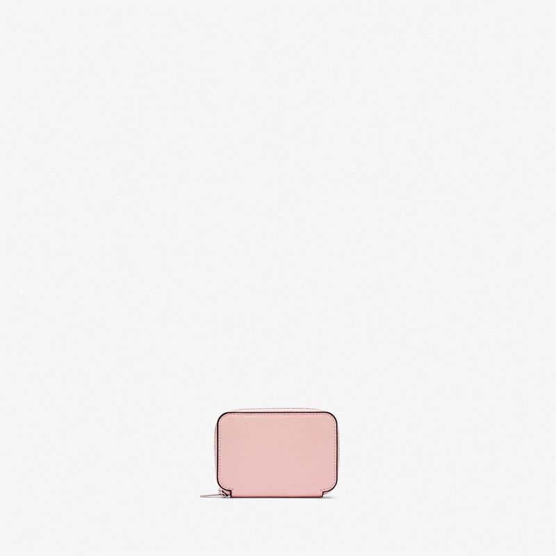 Card Holder Zip Around - Peony Pink - Millepunte calf leather - Valextra - 3