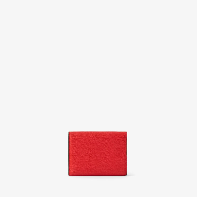 Iside Fold Wallet - Crimson Red - Millepunte calf leather - Valextra - 4