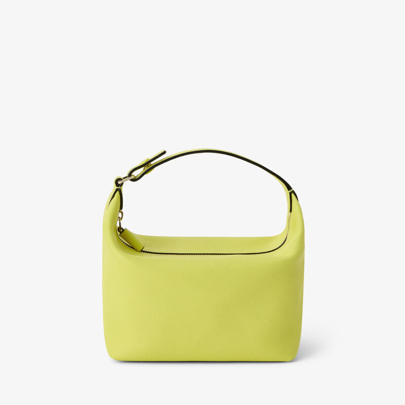 Mochi Top Handle Mini Bag - Citrine Yellow - Millepunte Soft calf leather - Valextra - 1