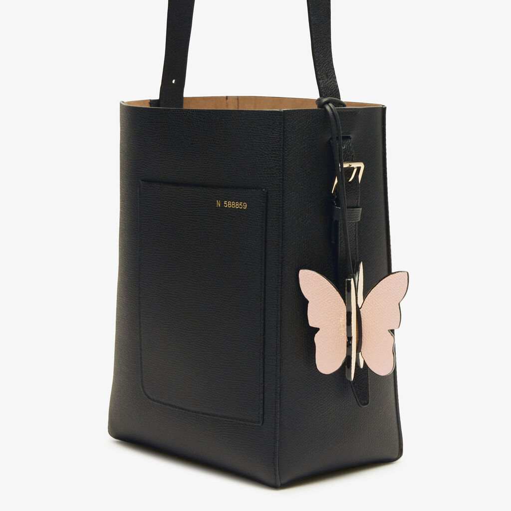 Butterfly Charm - Bonne Mine Pink/Cream Yellow/Black - Vitello VS - Valextra - 2