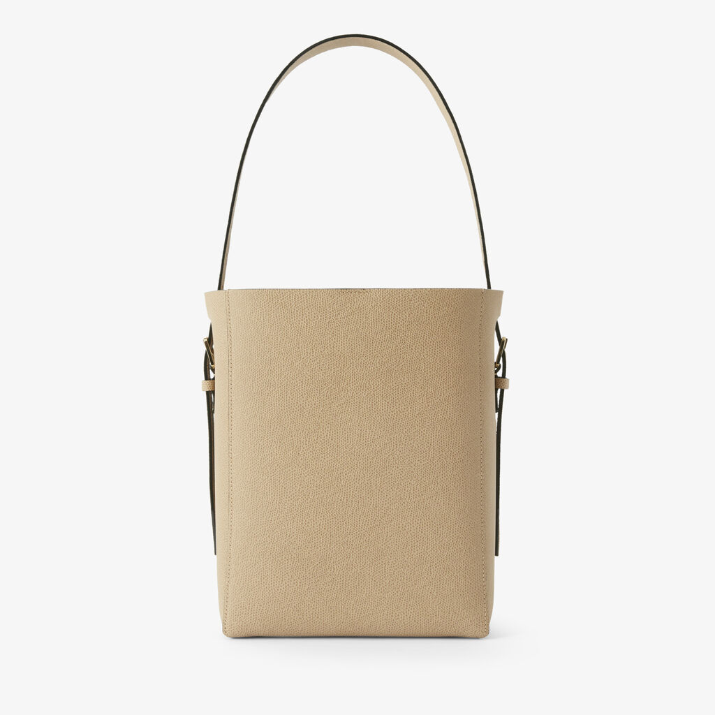 Soft Bucket Mini Bag - Cashmere Beige - Vitello VS - Valextra - 5