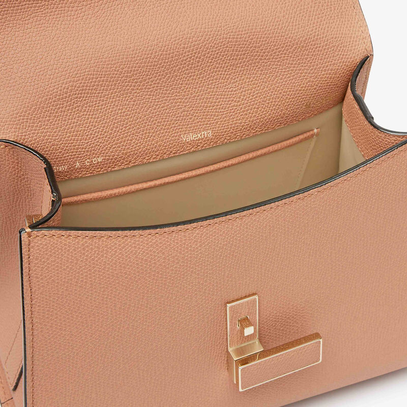 Iside Top Handle Mini Bag - Terra Brown - Millepunte calf leather - Valextra - 3