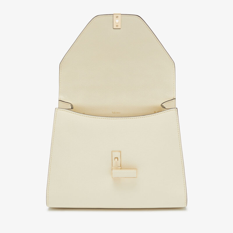 Iside Top handle medium bag - Pergamena White - Millepunte calf leather - Valextra - 7